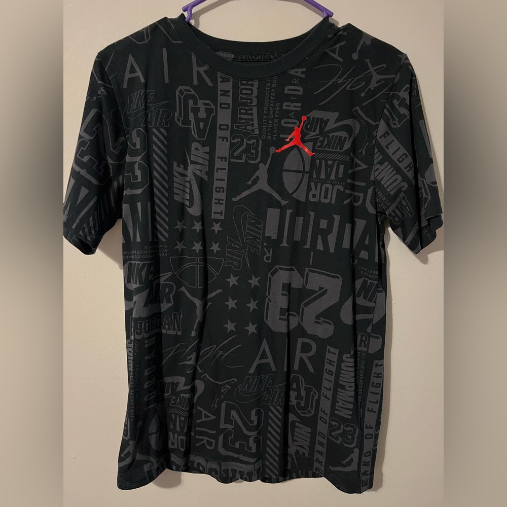 Jordan Black and Red Graphic Tee